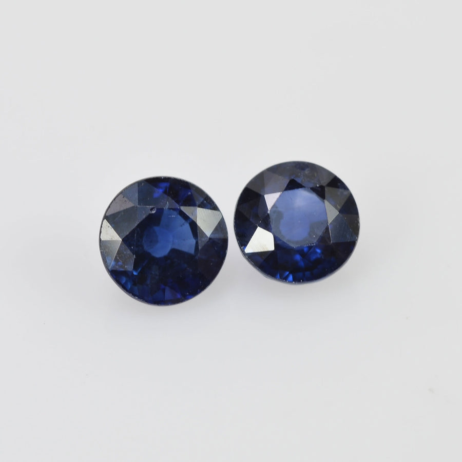4.5 mm Natural Blue Sapphire Loose Pair Gemstone Round Cut