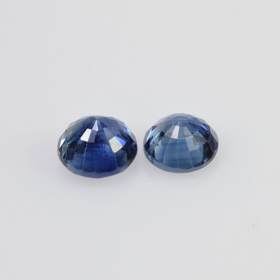 4.5 mm Natural Blue Sapphire Loose Pair Gemstone Round Cut