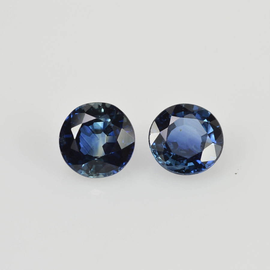 4.5 mm Natural Blue Sapphire Loose Pair Gemstone Round Cut