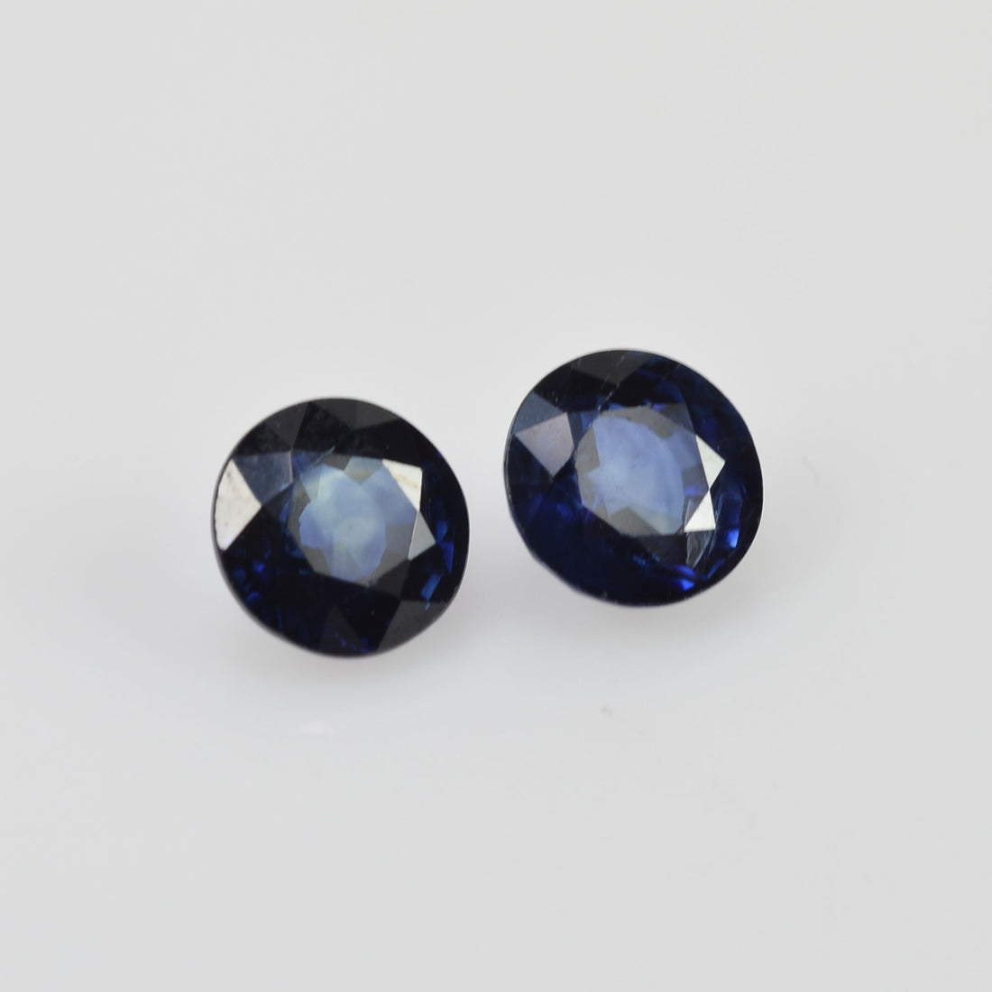 4.5 mm Natural Blue Sapphire Loose Pair Gemstone Round Cut