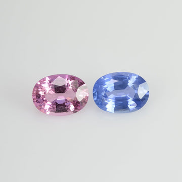 1.80 cts Natural Fancy Sapphire Loose Pair Gemstone Oval Cut