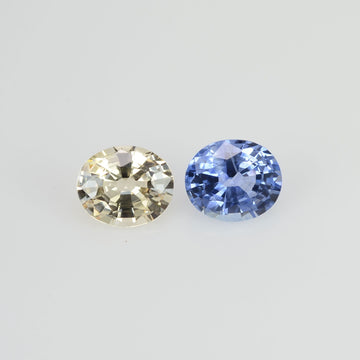1.50 cts Natural Fancy Sapphire Loose Pair Gemstone Oval Cut