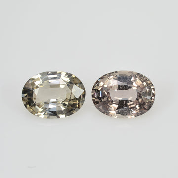 2.63 cts Natural Fancy Yellow Sapphire Loose Pair Gemstone Oval Cut