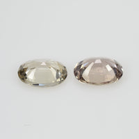 2.63 cts Natural Fancy Yellow Sapphire Loose Pair Gemstone Oval Cut