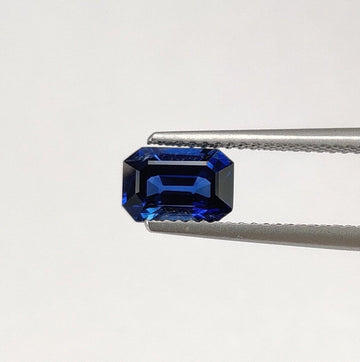 1.60 cts Natural Blue Sapphire Loose Gemstone Emerald Cut Certified