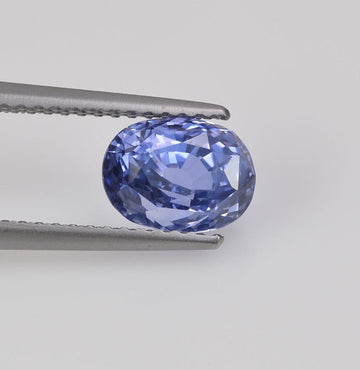 2.26 cts Unheated Natural Blue Sapphire Loose Gemstone Oval Cut Certified