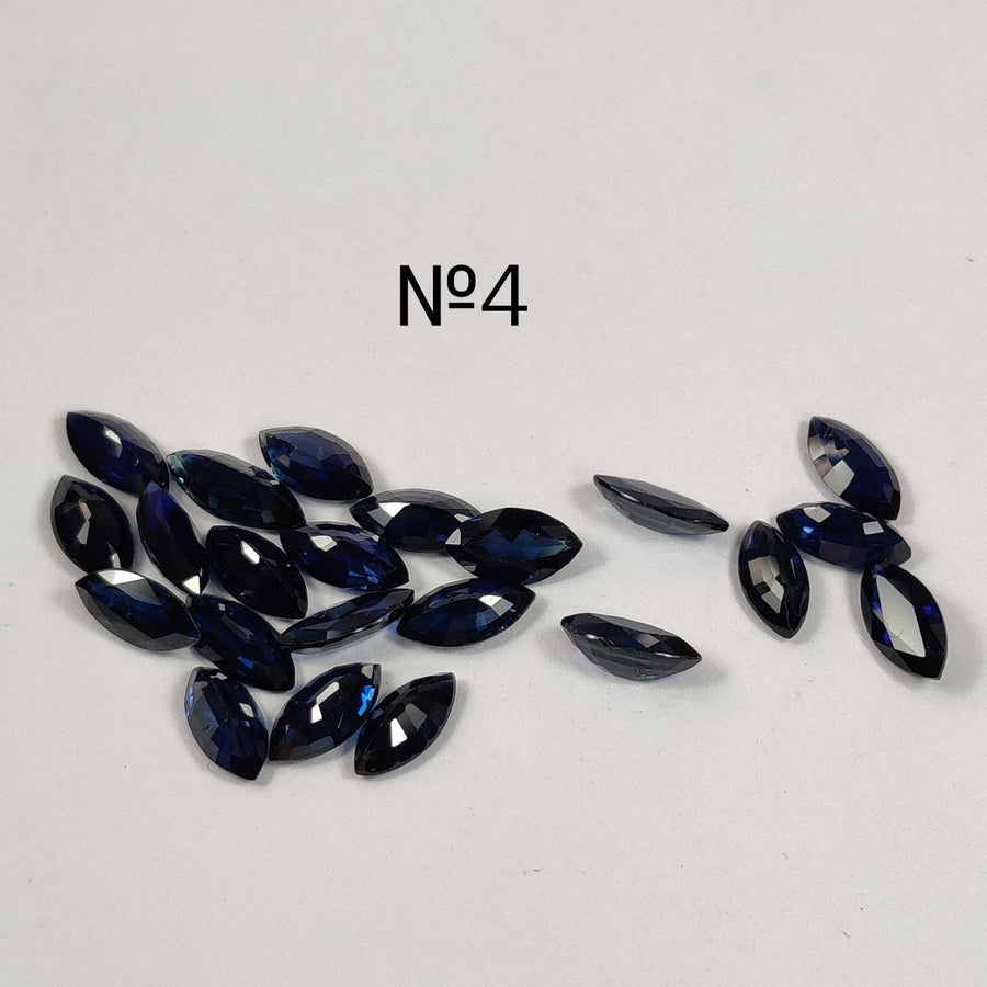 8x4 MM Natural Blue Sapphire Marquise Cut | 9 Different Grades | Varieties Of Color & Clarity | Deep / Medium / Pastel Blue | Calibrated