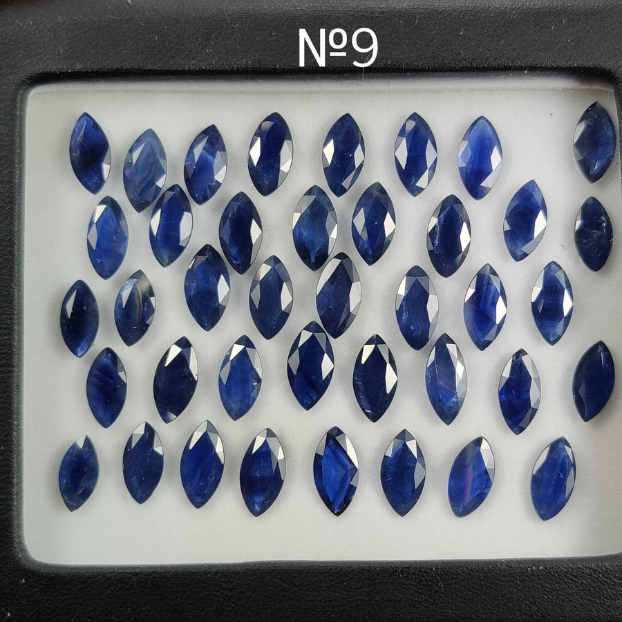 10x5 MM Natural Blue Sapphire Marquise Cut | 9 Different Grades | Varieties Of Color & Clarity | Deep / Medium / Pastel Blue | Calibrated