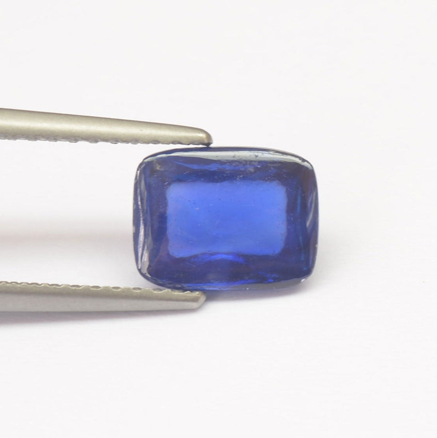 1.64 cts Unheated Natural Blue Sapphire Loose Gemstone Cabochon Cushion Cut Certified