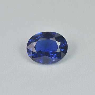 1.43 cts Unheated Natural Blue Sapphire Loose Gemstone Oval Cut Certified