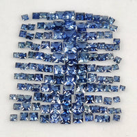 1.3-3.1 MM Natural Princess Cut Blue Sapphire