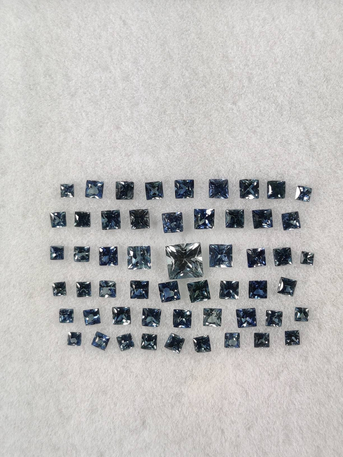 1.2 - 3.3 MM Natural Blue Sapphire Loose Gemstone  Princess Cut