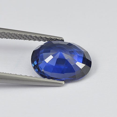 3.21 cts Natural Blue Sapphire Loose Gemstone Oval Cut Certified