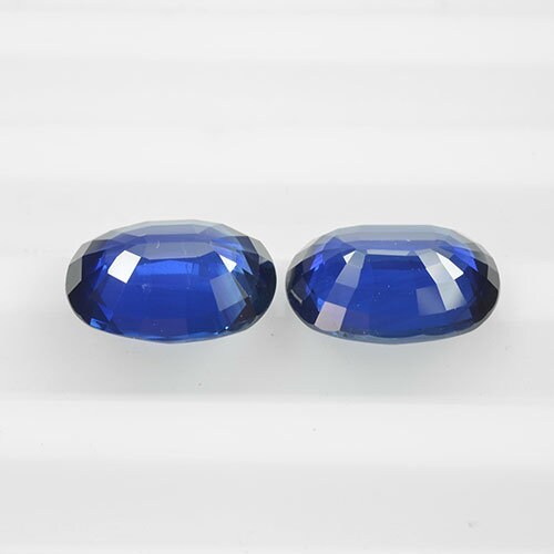 6.97 cts Natural Blue Sapphire Loose Pair Gemstone Oval Cut