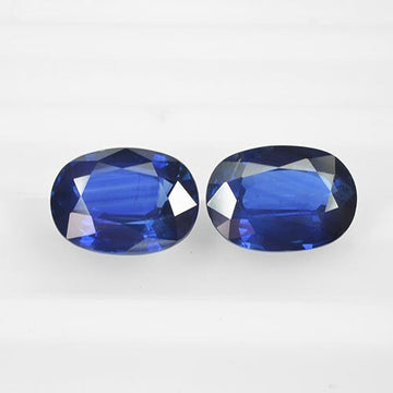 6.97 cts Natural Blue Sapphire Loose Pair Gemstone Oval Cut