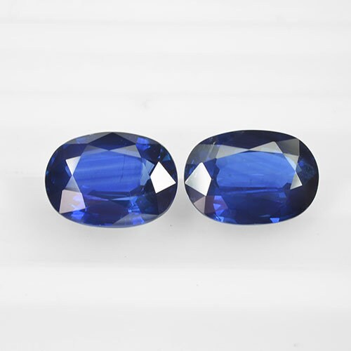 6.97 cts Natural Blue Sapphire Loose Pair Gemstone Oval Cut