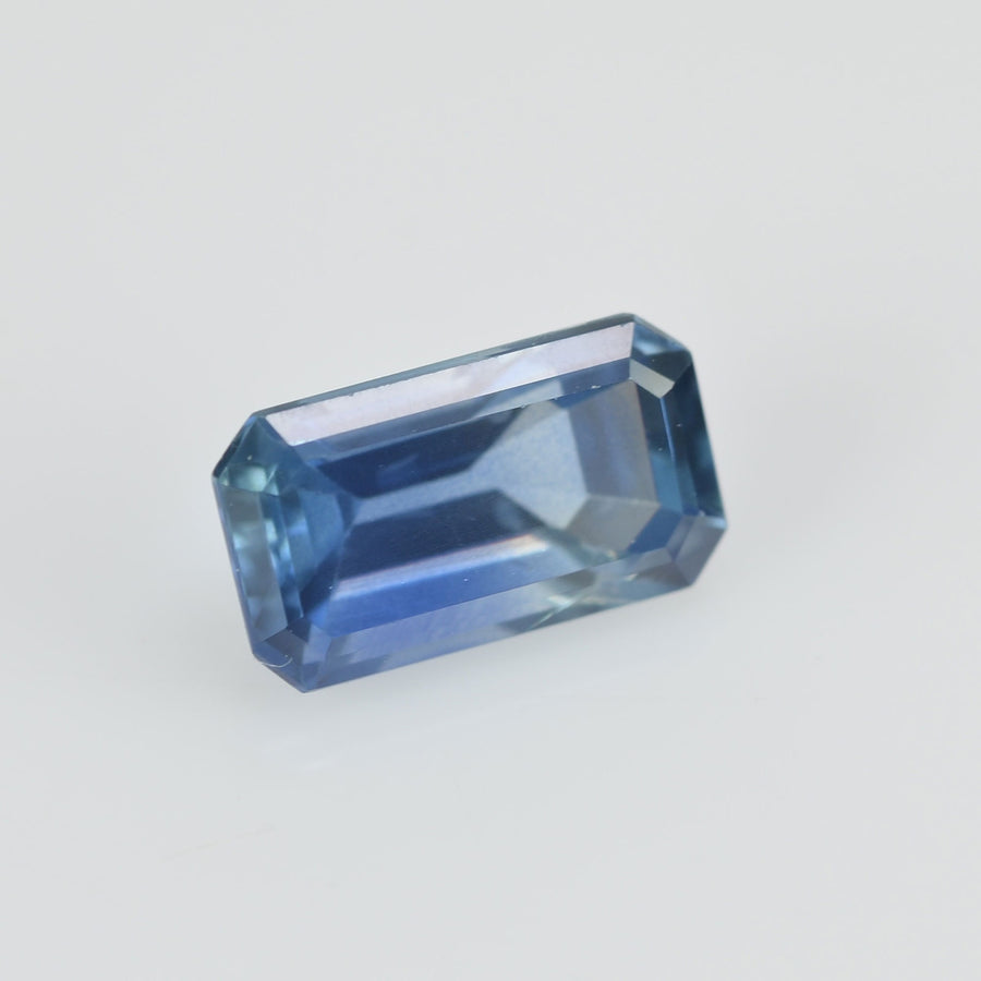 1.25 cts Natural Fancy Bi-Color Sapphire Loose Gemstone Emerald Cut
