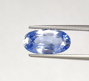 6.61 cts Unheated Natural Pastel Blue Sapphire Loose Gemstone Oval Cut