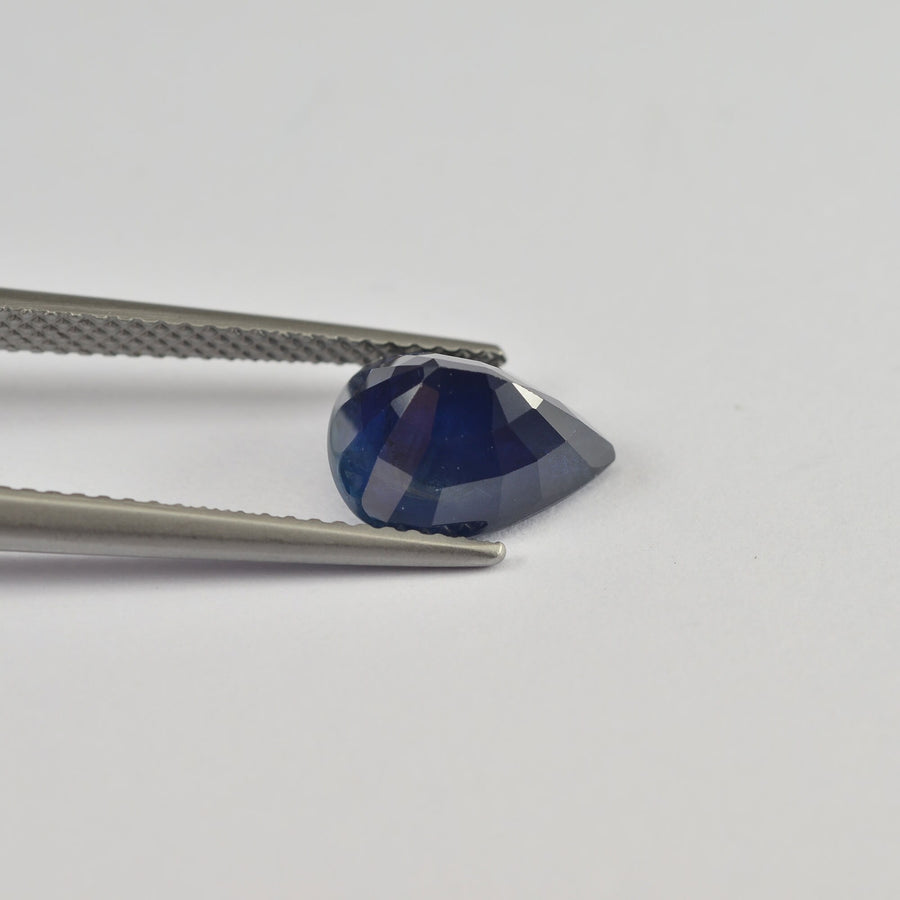3.13 cts Natural Blue Sapphire Loose Gemstone Pear Cut