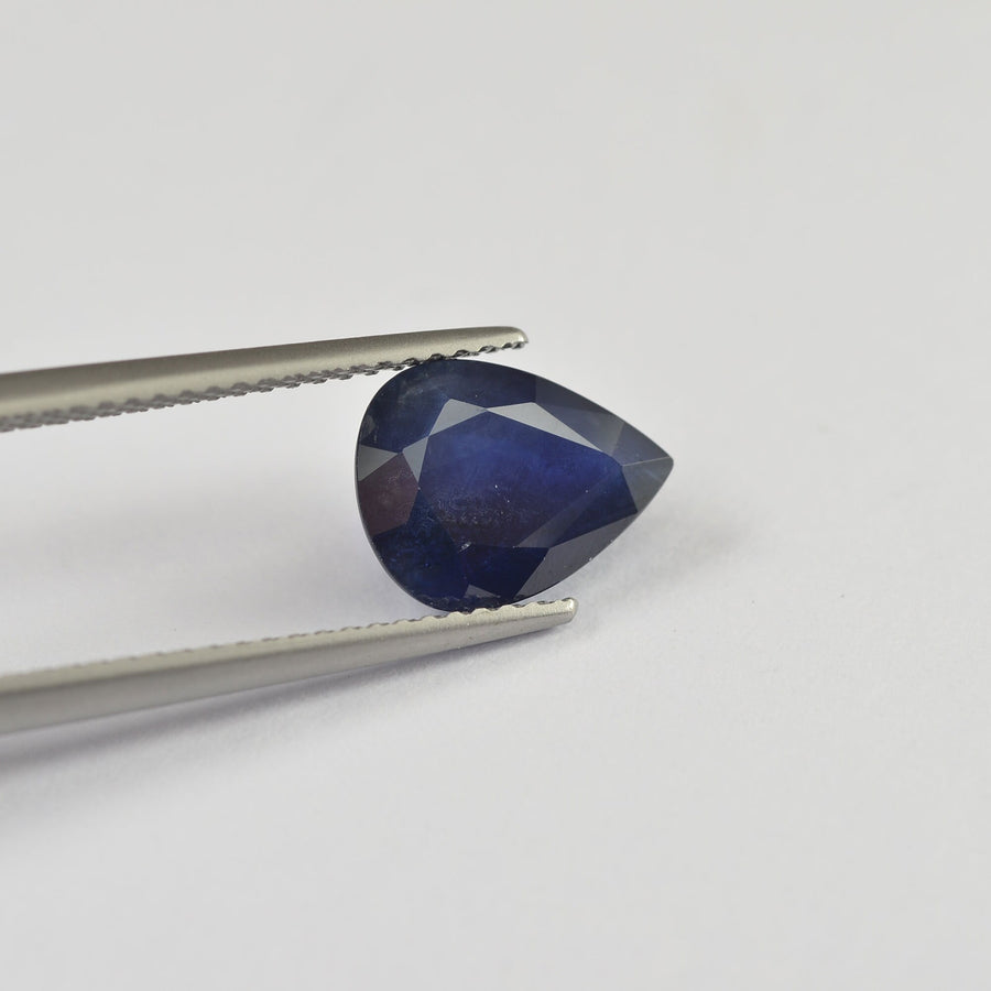 3.13 cts Natural Blue Sapphire Loose Gemstone Pear Cut