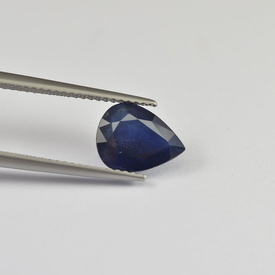 3.13 cts Natural Blue Sapphire Loose Gemstone Pear Cut