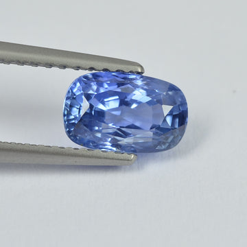 1.57 cts Unheated Natural Blue Sapphire Loose Gemstone Cushion Cut Certified