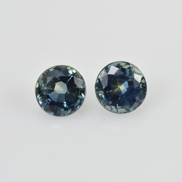 4.3 mm Natural Blue Sapphire Loose Pair Gemstone Round Cut