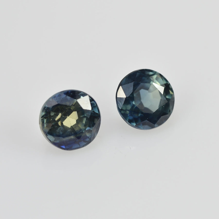 4.3 mm Natural Blue Sapphire Loose Pair Gemstone Round Cut