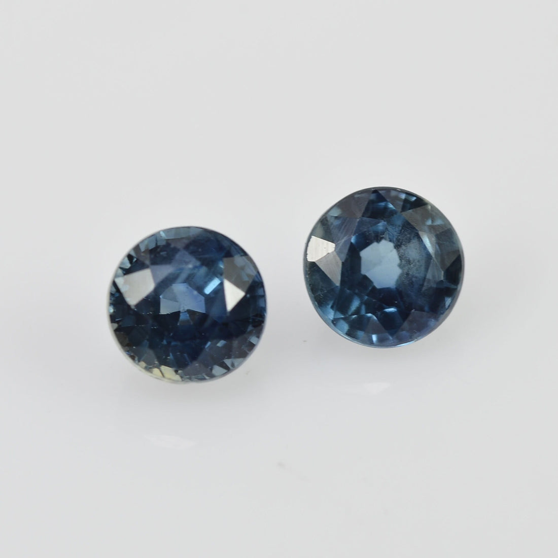 4.3 mm Natural Blue Sapphire Loose Pair Gemstone Round Cut