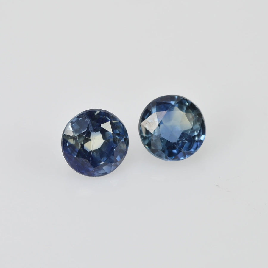 4.00 mm Natural Blue Sapphire Loose Pair Gemstone Round Cut