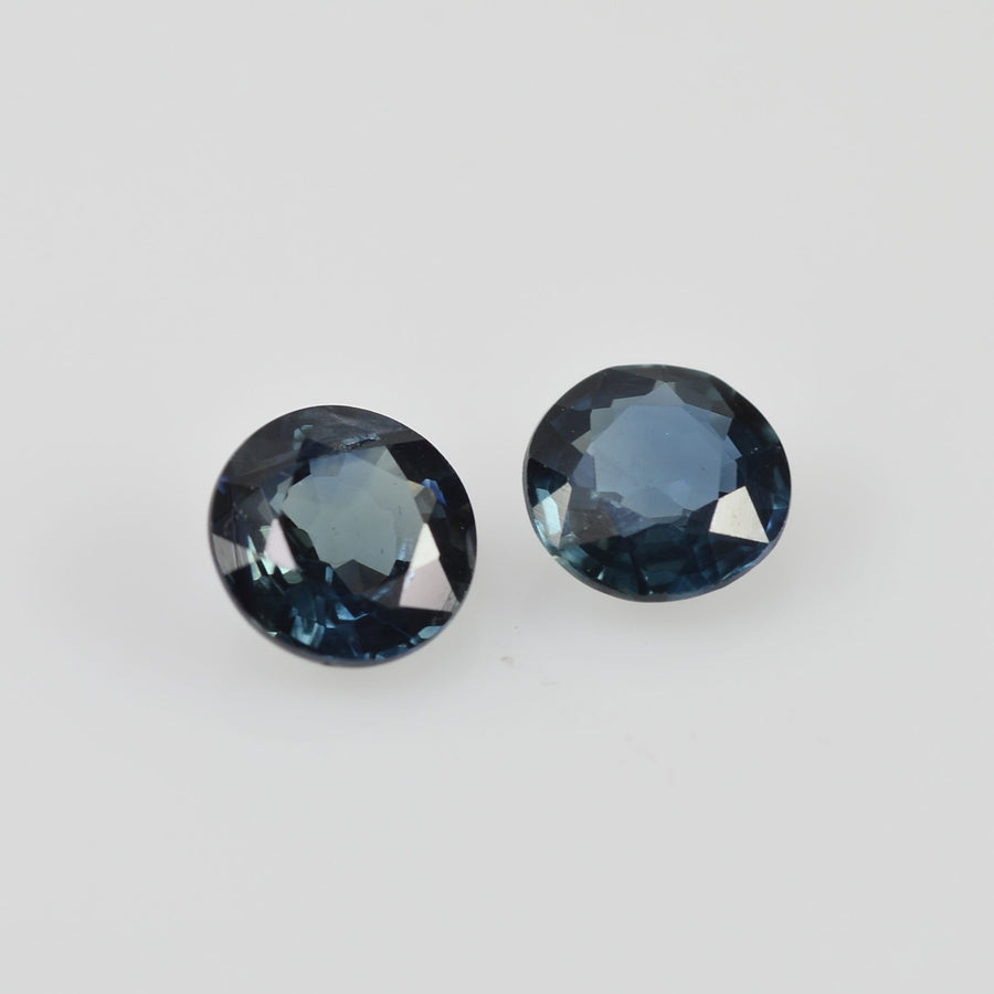 4.00 mm Natural Blue Sapphire Loose Pair Gemstone Round Cut