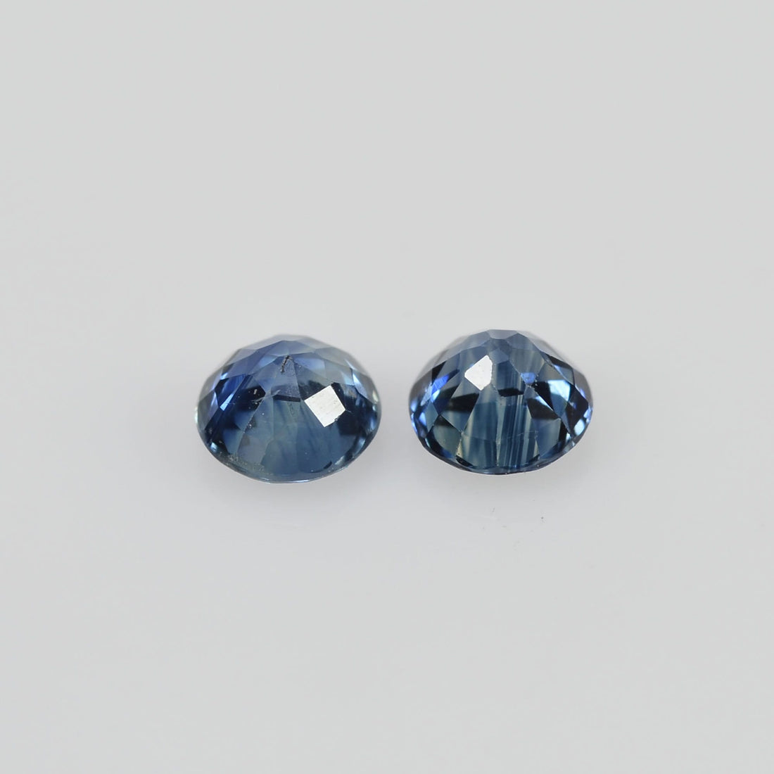 4.00 mm Natural Blue Sapphire Loose Pair Gemstone Round Cut