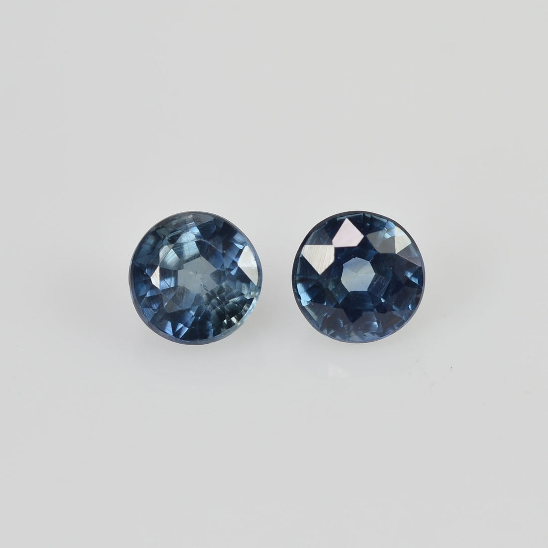 4.00 mm Natural Blue Sapphire Loose Pair Gemstone Round Cut