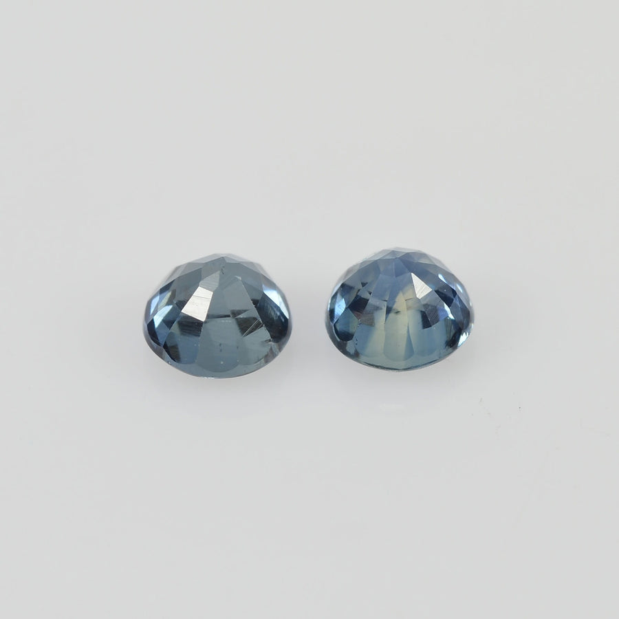 4.00 mm Natural Blue Sapphire Loose Pair Gemstone Round Cut