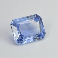 3.16 cts Unheated Natural Blue Sapphire Loose Gemstone Emerald Cut Certified