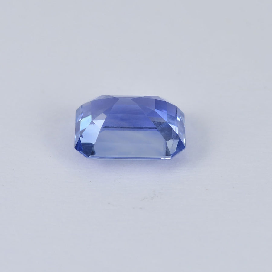 1.43 cts Unheated Natural Blue Sapphire Loose Gemstone Emerald Cut Certified