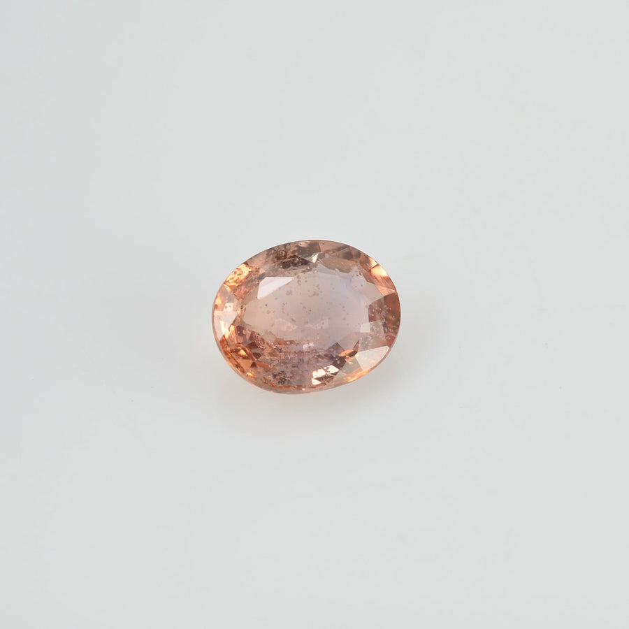 0.64 cts Natural Peach Sapphire Loose Gemstone Oval Cut
