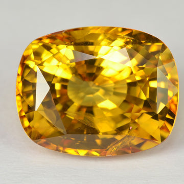 9.33 cts Natural Yellow Sapphire Loose Gemstone Cushion Cut GRS Certified