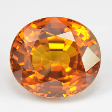 8.73 cts Natural Orange Sapphire Loose Gemstone Oval Cut