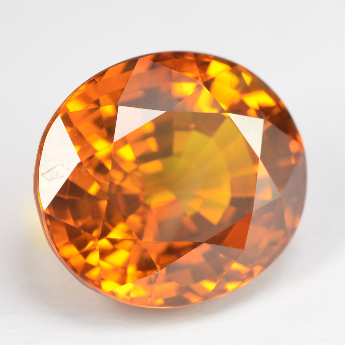 8.73 cts Natural Orange Sapphire Loose Gemstone Oval Cut