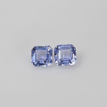 2.70 Cts Natural Blue Sapphire Loose Pair Gemstone Octagon Cut