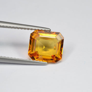 2.89 cts Natural Yellow Sapphire Loose Gemstone Emerald Cut