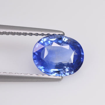1.41 cts Unheated Natural Blue Sapphire Loose Gemstone Oval Cut Certified