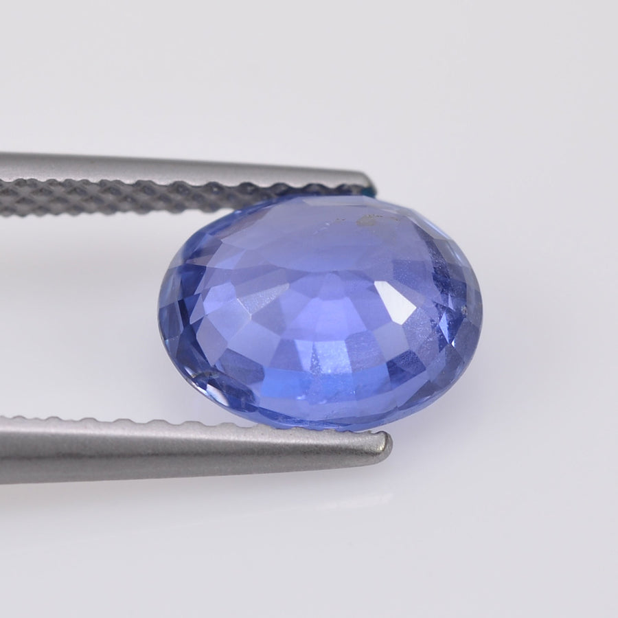 2.05 cts Unheated Natural Blue Sapphire Loose Gemstone Oval Cut Certified