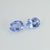 2.59 cts Natural Blue Sapphire Loose Pair Gemstone Oval Cut