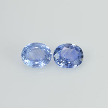 2.34 cts Natural Blue Sapphire Loose Pair Gemstone Oval Cut