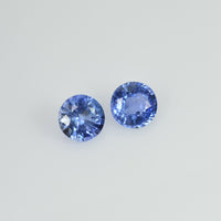 5.2 mm Natural Blue Sapphire Loose Pair Gemstone Round Cut