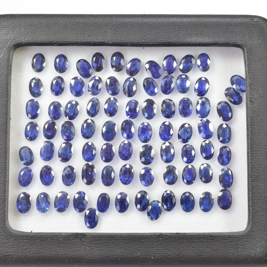 6x4 Natural Calibrated Sri Lanka Blue Sapphire Loose Gemstone Oval Cut