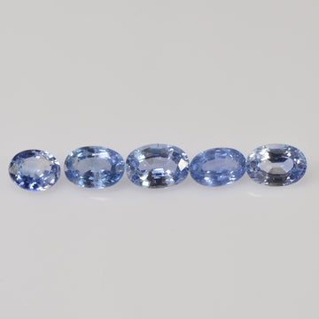 6x4 Natural Calibrated Sri Lanka Blue Sapphire Loose Gemstone Oval Cut