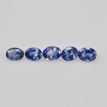 4x3 Natural Calibrated Sri Lanka Blue Sapphire Loose Gemstone Oval Cut
